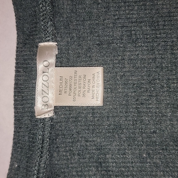 Bozzolo Junior Fitted Crop Forest Green Thin Knit Sweater - Picture 3 of 6
